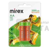 Аккумулятор Ni-MH Mirex HR6 / AA 2000mAh 1,2V 2 шт (2/20/100), ecopack