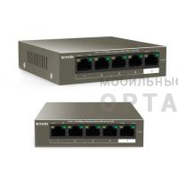 Неуправляемый 5 портовый PoE коммутатор Tenda TEF1105P-4-63W, 5*10/100 Mbps Base-TX
