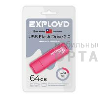 Флешка USB 64 Гб Exployd  620  красный