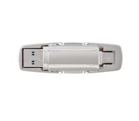 Флешка USB 128 Гб Move Speed YSUYV, USB3.0, Type-C 3.1, R/W-400/200 MB/s, серебристый
