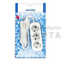 Удлинитель Smartbuy 3 гнезда 2 метра 16А/3,5кВт с заземлением, ПВС 3х1,0 (SBE-16-3-02-Z) (1/40)