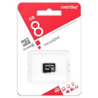 Карта памяти microSDHC 8Gb SmartBuy, Class10, без адаптера