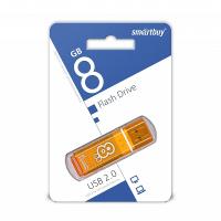 Флешка USB 8Gb SmartBuy Glossy series, USB 2.0, оранжевый