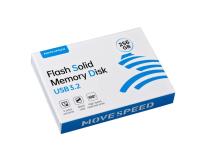 Флешка USB 256 Гб Move Speed YSUYV, USB3.0, Type-C 3.1, R/W-400/200 MB/s, серебристый