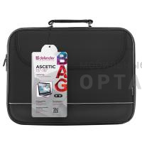 Сумка DEFENDER для ноутбука Ascetic 15"-16", чёрная, ткань (1/16)