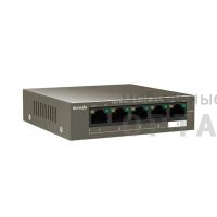 Настольный неуправляемый PoE коммутатор Tenda TEF1105P-4-38W 5*10/100Base-TX, мощность до 35 Вт