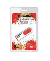 Флешка USB 8 Гб OltraMax 250, USB2.0, красный