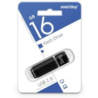 Флешка USB 16Gb SmartBuy Quartz series , USB 2.0, черный