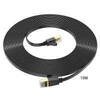 Патч-корд RJ45 - RJ45 HOCO US07 General, 10м, 1 Гбит/с, черный, золотая вставка