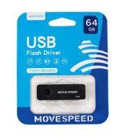 Флешка USB 64 Гб Move Speed U2PKHWS1, USB2.0, R/W-20/7 MB/s, черный