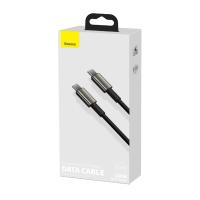 Кабель Type-C to Type-C Baseus CATWJ-01 Tungsten Gold Fast Charging, 1.0м, 100Вт, черный, плетение