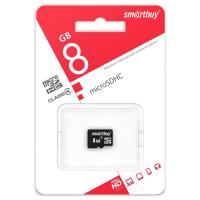 Карта памяти microSDHC 8Gb SmartBuy, Class4, без адаптера