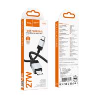 Кабель Type-C to Lightning HOCO X110 Honorific, 1.0м, PD 27Вт, черный
