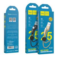 Кабель USB to Micro HOCO X35 Premium, 0.25м, 2.4A, черный