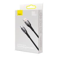 Кабель USB to Type-C Baseus CADH000401 Glimmer Series Fast Charging, 1.0м, 100Вт, черный, плетение