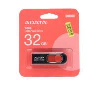 Флешка USB 32Gb ADATA C008, USB 2.0, пластик, черный, с красной вставкой