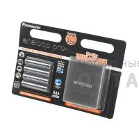 Аккумуляторная батарейка PANASONIC eneloop pro BK-4HCDEC4BE 930mAh ААА  R03 +футляр BL4