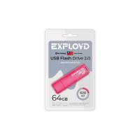Флешка USB 64 Гб Exployd 620 , USB2.0, пластик, красный