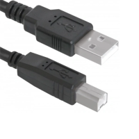 Кабель DEFENDER USB2.0 AM-BM 30AWG, чёрный, никель, 3м (1/40/160)