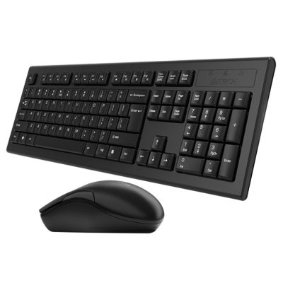 Набор компьютерный клавиатура + мышь A4TECH 3000NS клав:черный мышь:черный USB беспроводная Multimedia