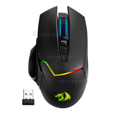 Беспроводная игровая мышь REDRAGON Mirage Pro RGB, 8000 DPI, б.п, черный