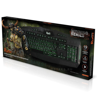 Клавиатура игровая, Smartbuy RUSH Savage 311, черная, USB