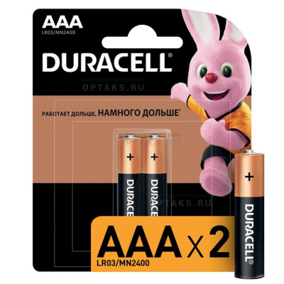 Элемент питания Duracell LR03 BL2 BASIC CN  (2/24/96/14592)