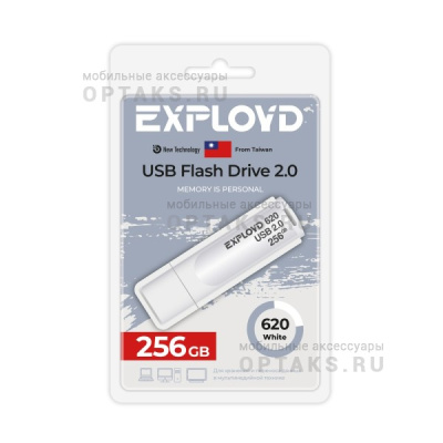 USB  256GB  Exployd  620  белый