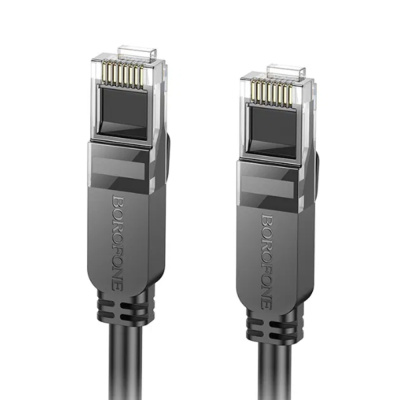 Патч корд UTP RJ45 - RJ45 Borofone BUS01, 5.0 м, черный