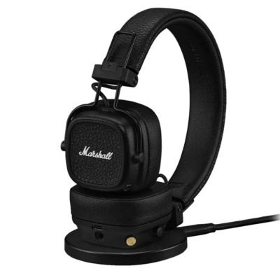 Наушники беспроводные накладные Marshall Major V (Premium 1:1 качество), черные, в коробке