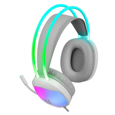 Гарнитура игровая DEFENDER Eclipse, RGB, провод 2 м, белый (1/16)
