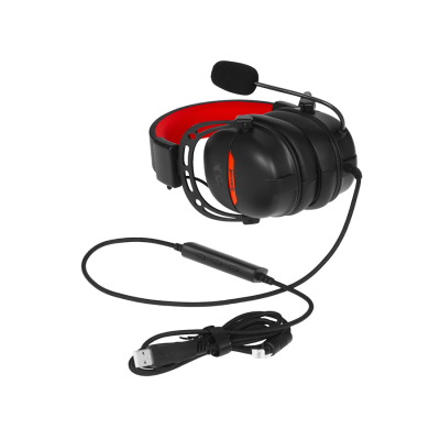 Гарнитура игровая REDRAGON Aurora, USB, звук 7.1, кабель 1.8м, черный (1/10)