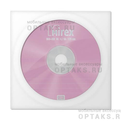 Диск MIREX DVD+RW 4,7 Гб 4x в бумажном конверте с окном (150)