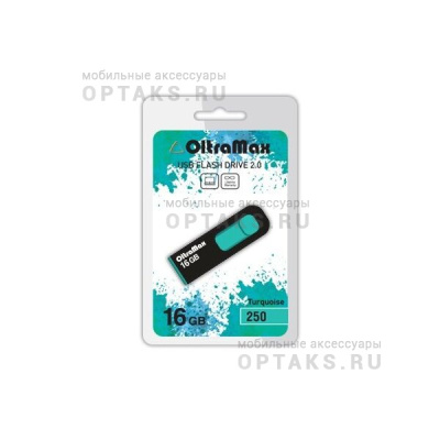 Флешка USB 16 Гб OltraMax 250, USB2.0, бирюзовый