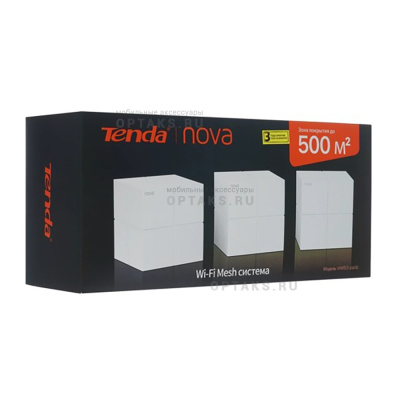 Двухдиапазонная AC1200 WIFI MESH система Tenda nova MW6-3, из 3-х роутеров,  2 x 10/100/1000Mbps RJ45 ports, 2.4GHz: 300Mbps, 5GHz-1: 867Mbps